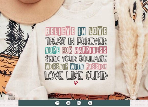 Believe in Christian Valentine SVG PNG for Graphic Design