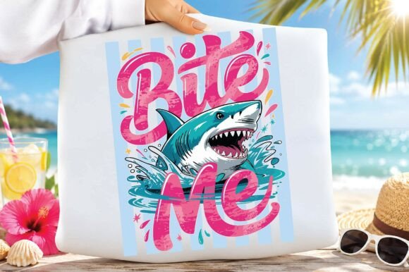 Bite Me Shark: A Bold Summer PNG for Creative Projects