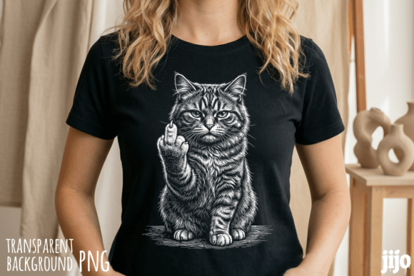 Cat Sarcastic Attitude Funny PNG: A Designer's Asset