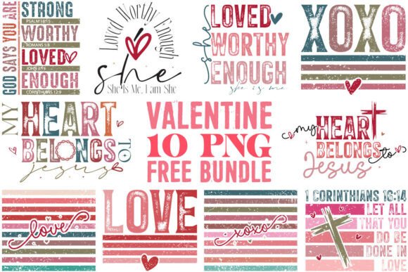 Christian Valentine PNG Bundle: Faith-Based Designs for Every Project
