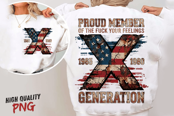 Generation X 4th of July PNG: Bold Visual Design Assets