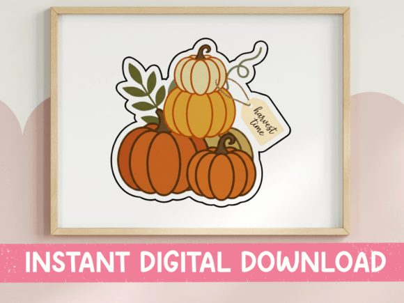 Harvest Time Pumpkin Stack Sticker: Autumn in Every Layer