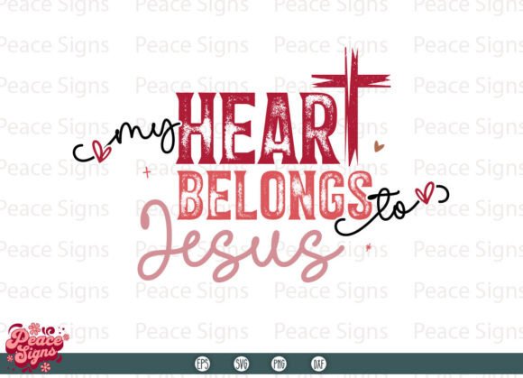My Heart Christian Valentine SVG PNG DXF: Faith-Inspired Design Assets