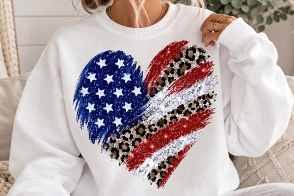 Patriotic Heart PNG: Design Applications for 4th of July