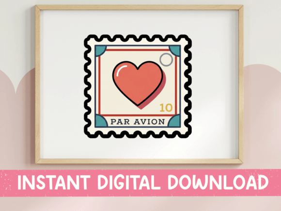 Unlock Vintage Charm with the Par Avion Love Stamp Sticker