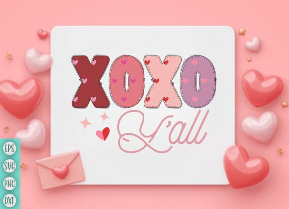Xoxo Y'all Svg, Valentine SVG PNG,Hearts: A Designer's Guide